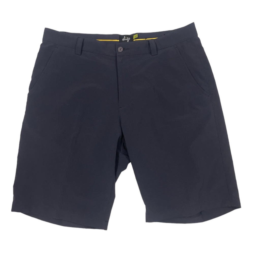 Sligo Golf Shorts Gray Athletic Zip Flat Front Pockets Mens 34